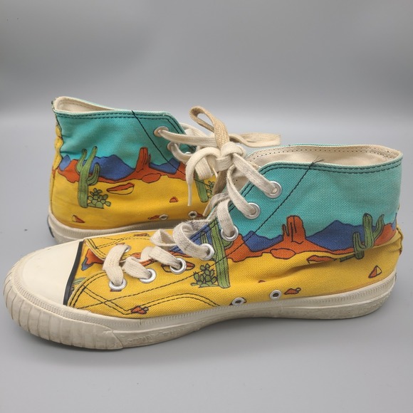 Vintage Keds Looney Tunes Wile E Coyote Road Runner High Top Sneakers W 9.5 - Picture 5 of 8